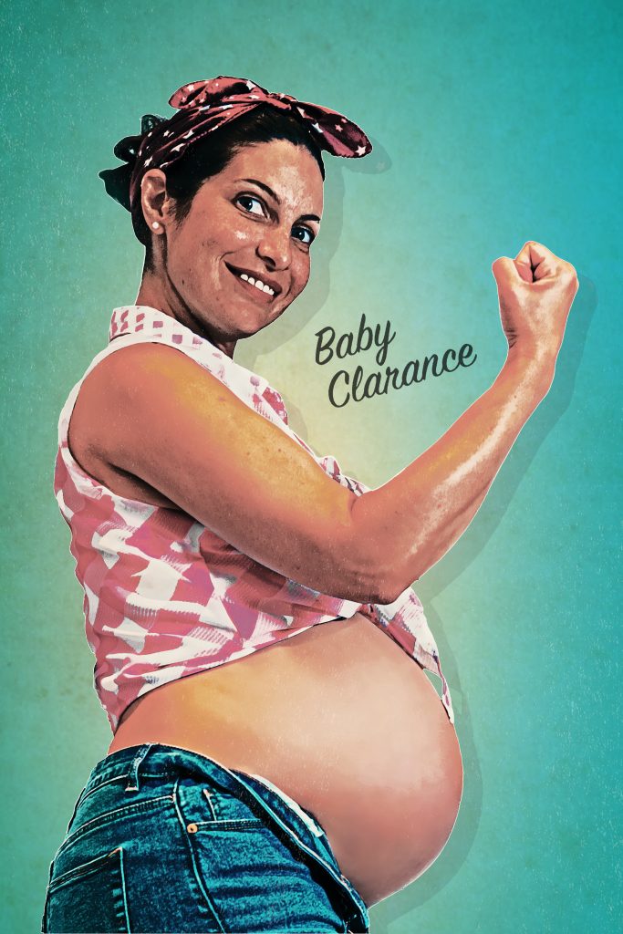 portrait pin-up d’une femme enceinte style vintage baby clearance